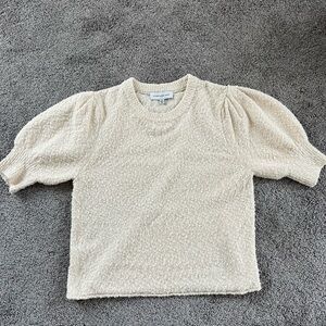 Something Navy Lila Puff Shoulder Sweater